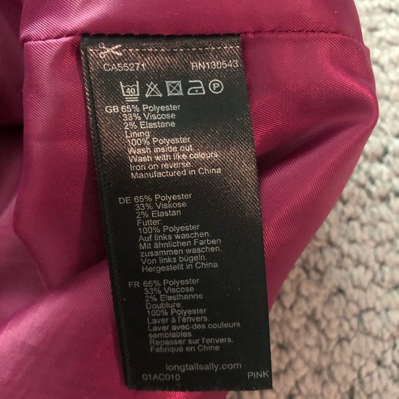 EUC Long Tall Sally fully lined deep fuschia dress - Picture 4 of 6